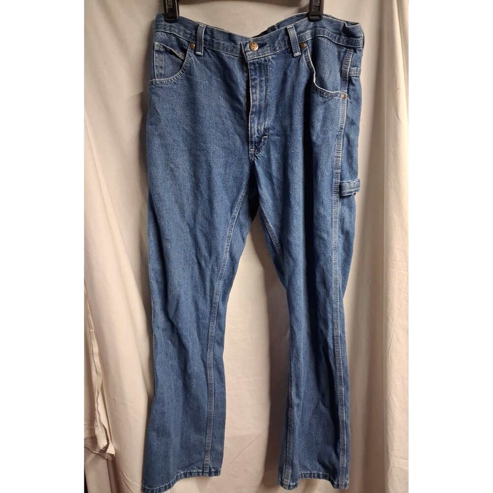 key jeans denim mens 34x32 blue Boot  cut  Carpenter  Jeans